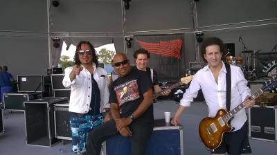 Journey Former Singer Steve Augeri And Bees The Metal Merchant On Stage Together With Members Of The Steve Augeri Band In Trinidad !